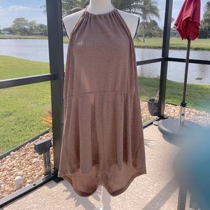 SHEIN Curve 4XL Tan Halter Romper